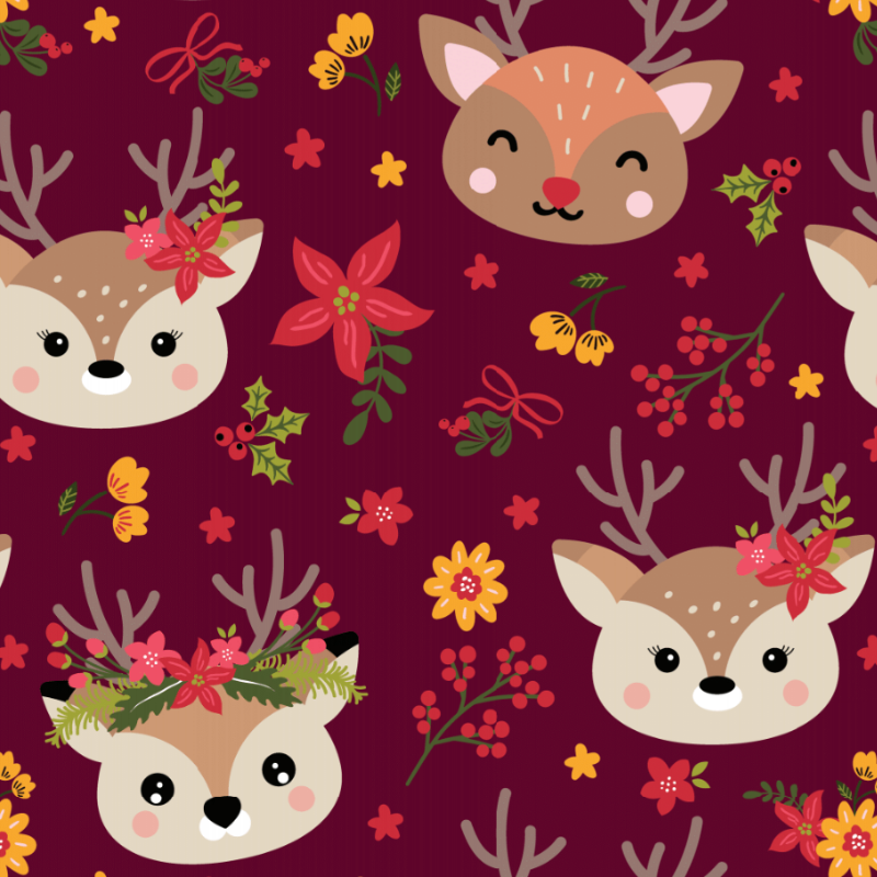 Floral Reindeer Dream